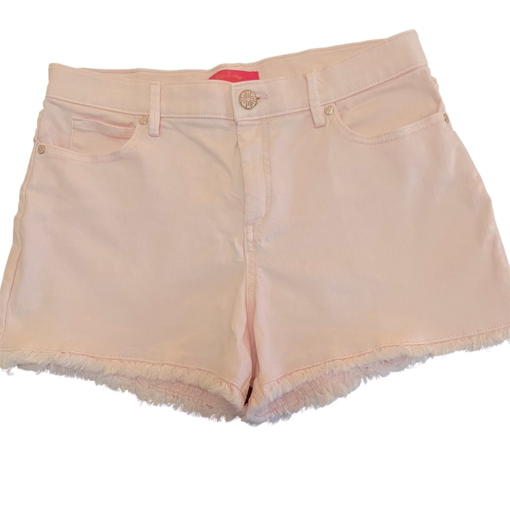 Lilly Pulitzer Jean shorts, high-Waisted Pink Shorts